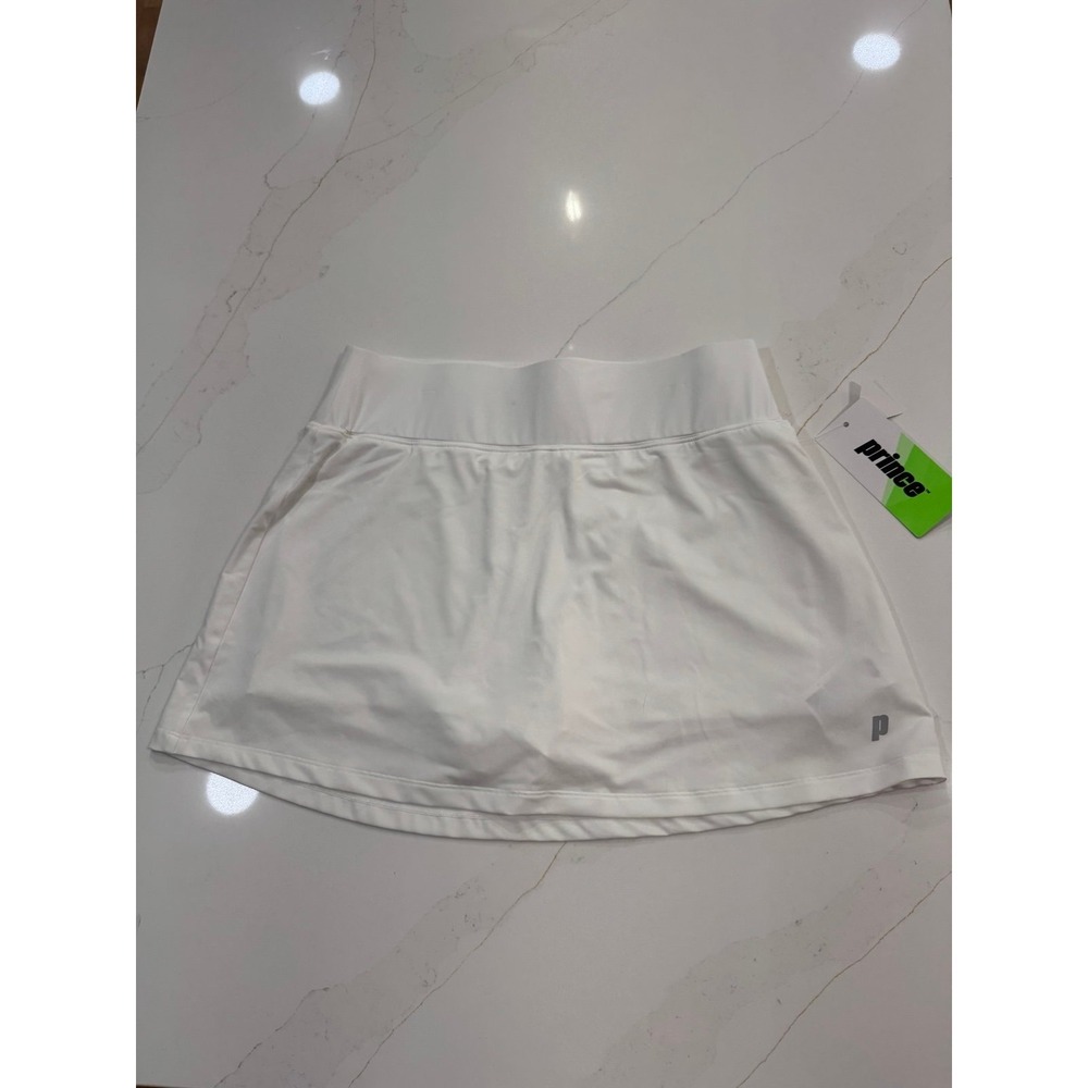 Prince Women's Match‎ Knit Tennis Skort in white medium